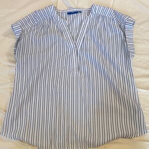 Apt. 9 Blue and White Striped Blouse